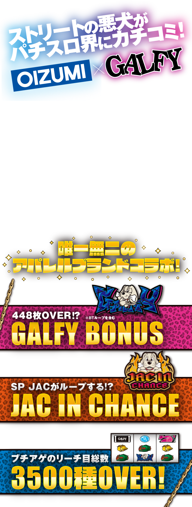 LBスロットGALFY ブランドタイトル(オーイズミ公式)