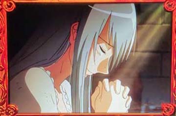 Lパチスロ からくりサーカス2 CZ終了画面:祈るフランシーヌ