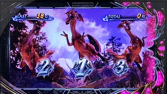 スマスロ モンスターハンターライズ:サンブレイク AT中の液晶画面