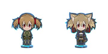 LソードアートオンラインⅡ エンディング中のミニキャラ:シリカ