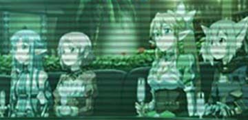 LソードアートオンラインⅡ 履歴画面のキャラ:女子4人