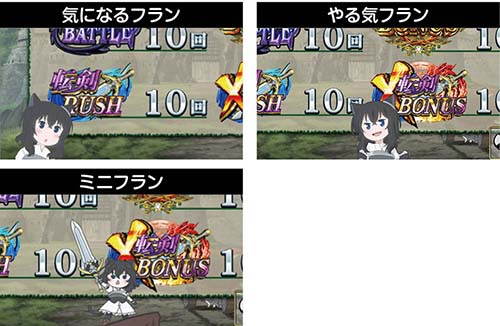 メニュー画面のフラン