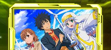 とある魔術の禁書目録2 加算・CZ終了画面の1枚絵:当麻+美琴+インデックス(黄)